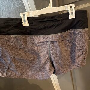 Lululemon Athletica Black and Gray Speedup Athletic Shorts